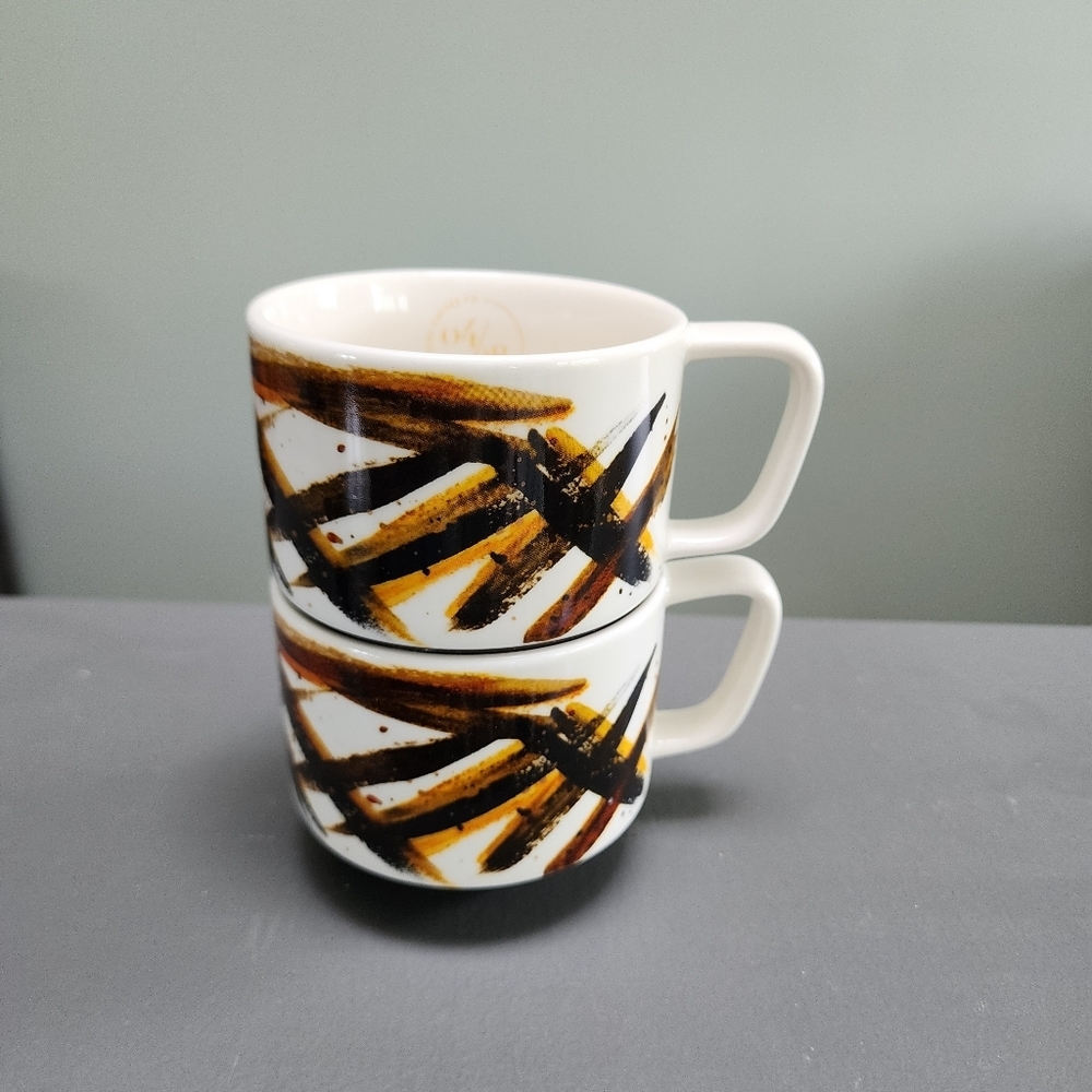 Two Starbucks 2014 Artisan Series Brown and White